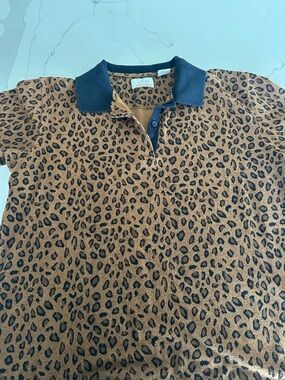 100% cotton EP Pro Leopard Print Polo animal print